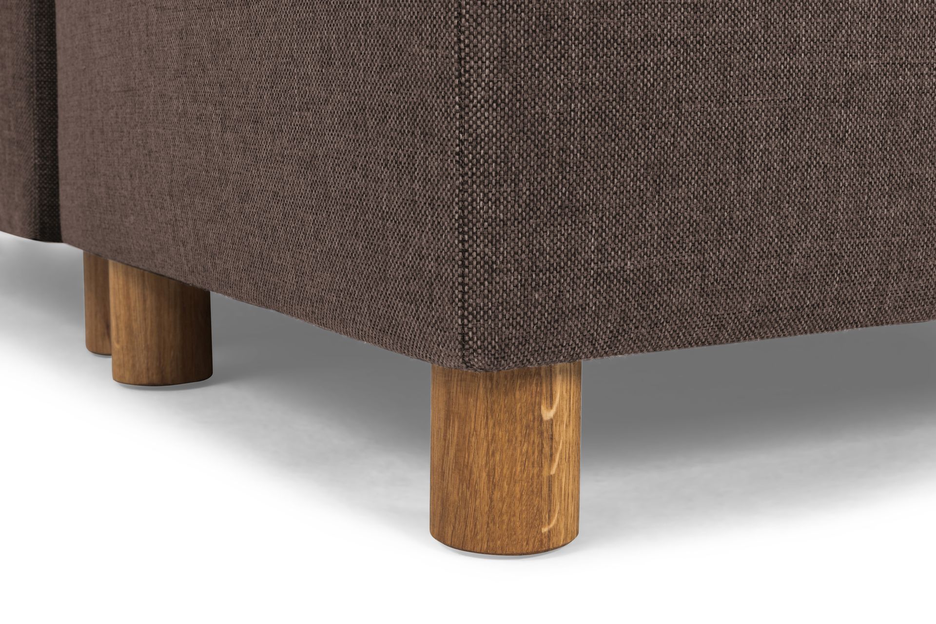 Crazy 5-seters Høyrevendt U-formet X-Large Sofa med Divan og Sjeselong i Stoff - Brun - Møbler - Sofaer - U-sofa
