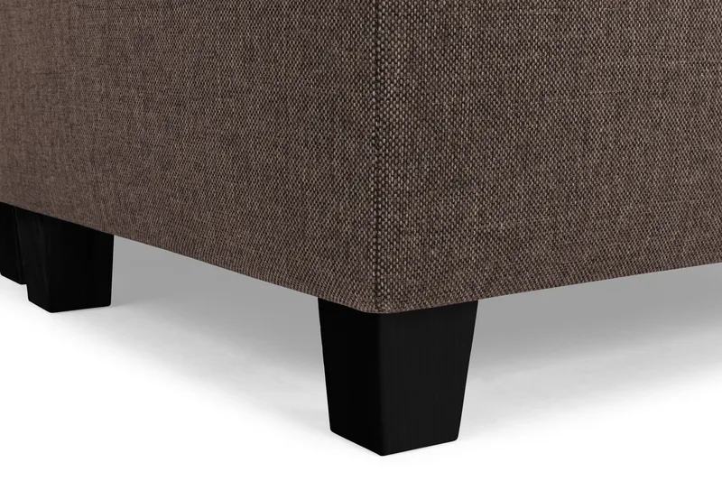 Crazy 5-seters Høyrevendt U-formet X-Large Sofa med Divan og Sjeselong i Stoff - Brun - Møbler - Sofaer - U-sofa