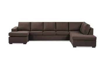 Crazy 5-seters Høyrevendt U-formet X-Large Sofa med Divan og Sjeselong i Stoff