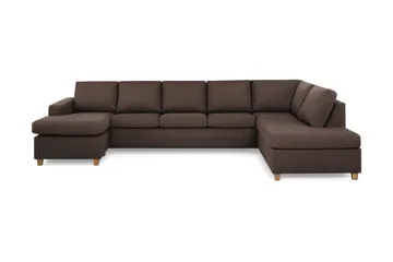 Crazy 5-seters Høyrevendt U-formet X-Large Sofa med Divan og Sjeselong i Stoff