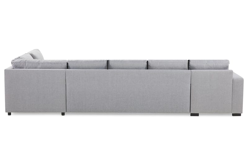 Crazy 5-seters Høyrevendt U-formet X-Large Sofa med Divan og Sjeselong i Stoff - Grå - Møbler - Sofaer - U-sofa