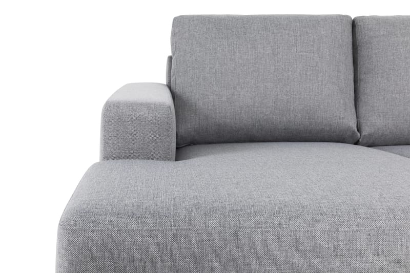 Crazy 5-seters Høyrevendt U-formet X-Large Sofa med Divan og Sjeselong i Stoff - Grå - Møbler - Sofaer - U-sofa