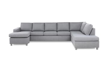 Crazy 5-seters Høyrevendt U-formet X-Large Sofa med Divan og Sjeselong i Stoff