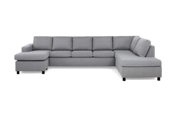 Crazy 5-seters Høyrevendt U-formet X-Large Sofa med Divan og Sjeselong i Stoff