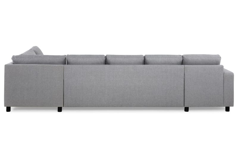 Crazy 5-seters Høyrevendt U-formet X-Large Sofa med Divan og Sjeselong i Stoff - Grå - Møbler - Sofaer - U-sofa