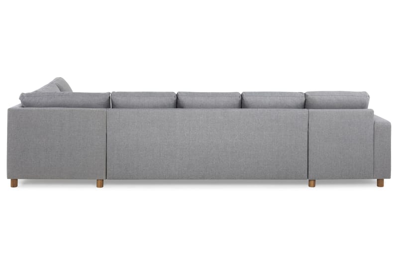 Crazy 5-seters Høyrevendt U-formet X-Large Sofa med Divan og Sjeselong i Stoff - Grå - Møbler - Sofaer - U-sofa
