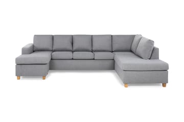 Crazy 5-seters Høyrevendt U-formet X-Large Sofa med Divan og Sjeselong i Stoff