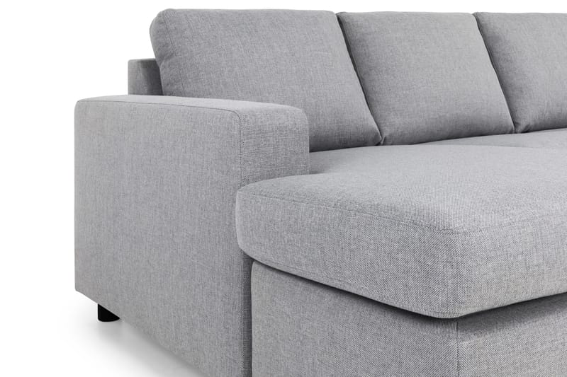 Crazy 5-seters Høyrevendt U-formet X-Large Sofa med Divan og Sjeselong i Stoff - Grå - Møbler - Sofaer - U-sofa