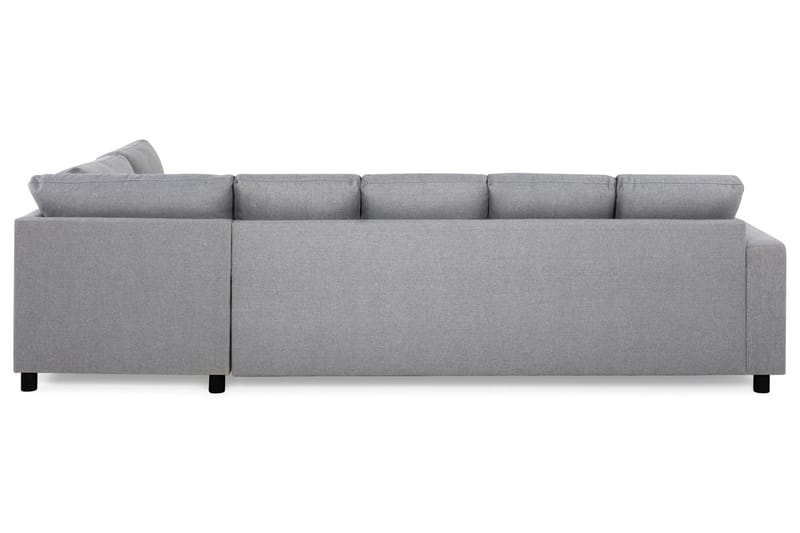 Crazy 5-seters Høyrevendt U-formet X-Large Sofa med Divan og Sjeselong i Stoff - Grå - Møbler - Sofaer - U-sofa