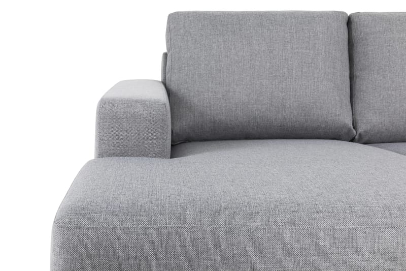 Crazy 5-seters Høyrevendt U-formet X-Large Sofa med Divan og Sjeselong i Stoff - Grå - Møbler - Sofaer - U-sofa