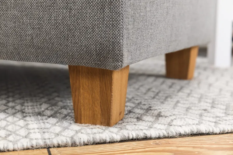 Crazy 5-seters Høyrevendt U-formet X-Large Sofa med Divan og Sjeselong i Stoff - Grå - Møbler - Sofaer - U-sofa