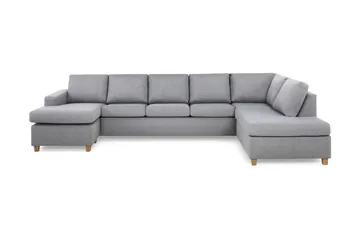 Crazy 5-seters Høyrevendt U-formet X-Large Sofa med Divan og Sjeselong i Stoff