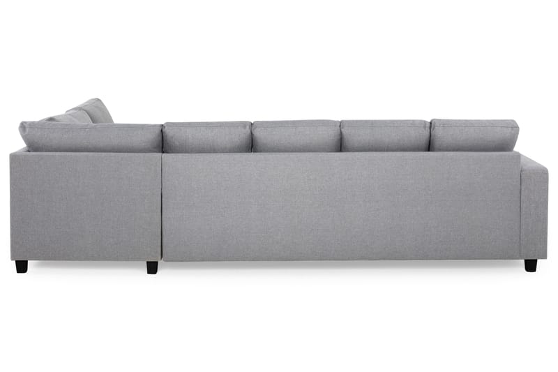 Crazy 5-seters Høyrevendt U-formet X-Large Sofa med Divan og Sjeselong i Stoff - Grå - Møbler - Sofaer - U-sofa