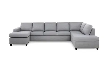 Crazy 5-seters Høyrevendt U-formet X-Large Sofa med Divan og Sjeselong i Stoff