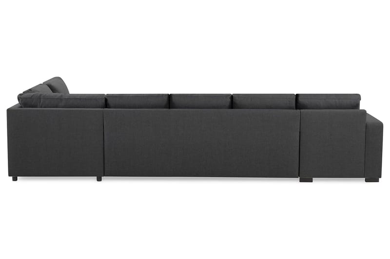 Crazy 5-seters Høyrevendt U-formet X-Large Sofa med Divan og Sjeselong i Stoff - Mørk grå - Møbler - Sofaer - U-sofa