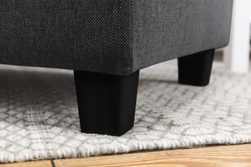 Crazy 5-seters Høyrevendt U-formet X-Large Sofa med Divan og Sjeselong i Stoff - Mørk grå - Møbler - Sofaer - U-sofa