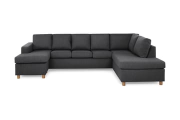 Crazy 5-seters Høyrevendt U-formet X-Large Sofa med Divan og Sjeselong i Stoff