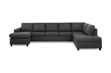 Crazy 5-seters Høyrevendt U-formet X-Large Sofa med Divan og Sjeselong i Stoff