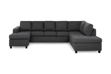 Crazy 5-seters Høyrevendt U-formet X-Large Sofa med Divan og Sjeselong i Stoff