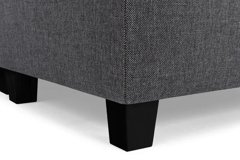 Crazy 5-seters Høyrevendt U-formet X-Large Sofa med Divan og Sjeselong i Stoff - Mørk grå - Møbler - Sofaer - U-sofa