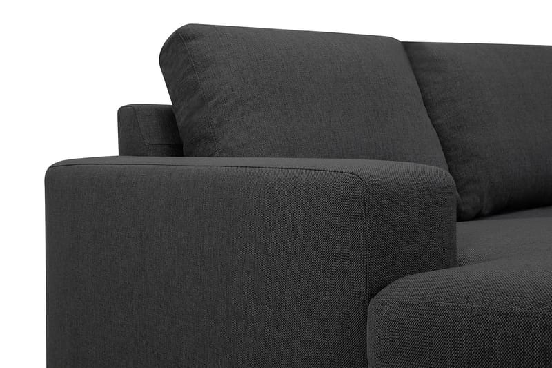 Crazy 5-seters Høyrevendt U-formet X-Large Sofa med Divan og Sjeselong i Stoff - Mørk grå - Møbler - Sofaer - U-sofa