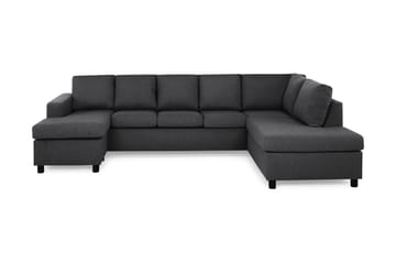 Crazy 5-seters Høyrevendt U-formet X-Large Sofa med Divan og Sjeselong i Stoff