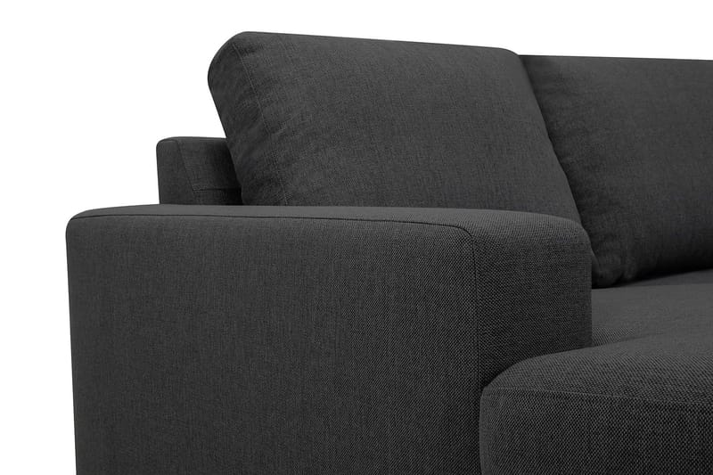 Crazy 5-seters Høyrevendt U-formet X-Large Sofa med Divan og Sjeselong i Stoff - Mørk grå - Møbler - Sofaer - U-sofa