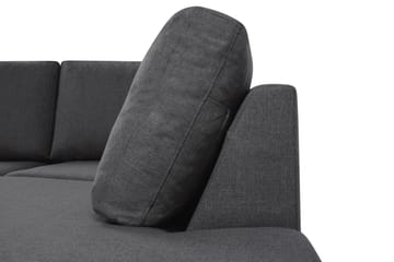 Crazy 5-seters Høyrevendt U-formet X-Large Sofa med Divan og Sjeselong i Stoff - Mørk grå - Møbler - Sofaer - U-sofa