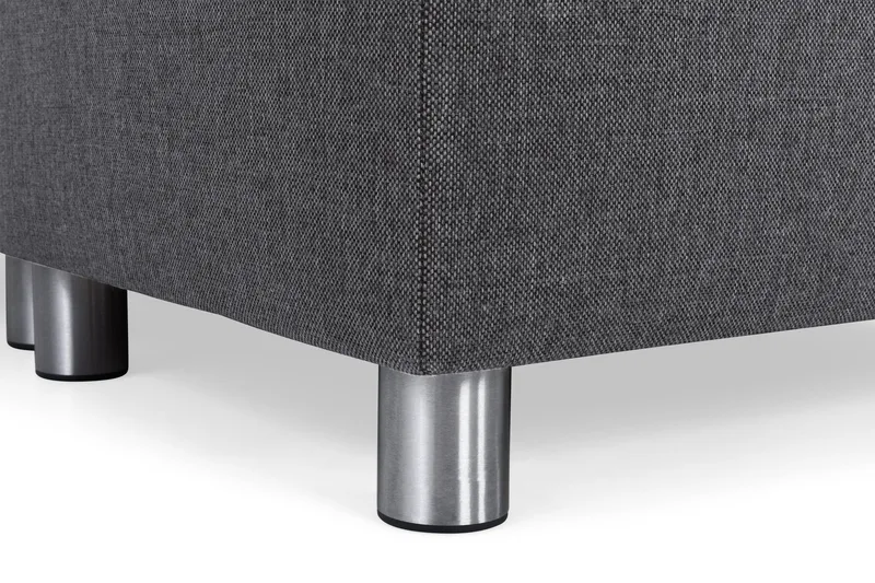 Crazy 5-seters Høyrevendt U-formet X-Large Sofa med Divan og Sjeselong i Stoff - Mørk grå - Møbler - Sofaer - U-sofa