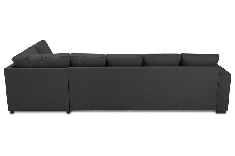 Crazy 5-seters Høyrevendt U-formet X-Large Sofa med Divan og Sjeselong i Stoff - Mørk grå - Møbler - Sofaer - U-sofa