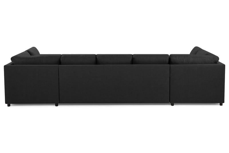 Crazy 5-seters U-formet Sofa med Dobbel Sjeselong i Stoff - Antrasitt - Møbler - Sofaer - U-sofa