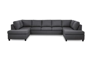 Crazy 5-seters U-formet Sofa med Dobbel Sjeselong i Stoff