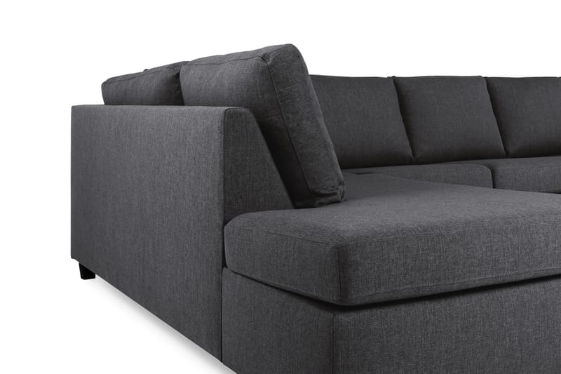 Crazy 5-seters U-formet Sofa med Dobbel Sjeselong i Stoff - Mørk grå - Møbler - Sofaer - U-sofa