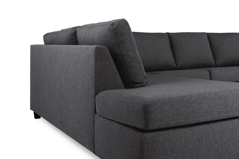 Crazy 5-seters U-formet Sofa med Dobbel Sjeselong i Stoff - Mørk grå - Møbler - Sofaer - U-sofa