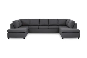 Crazy 5-seters U-formet Sofa med Dobbel Sjeselong i Stoff