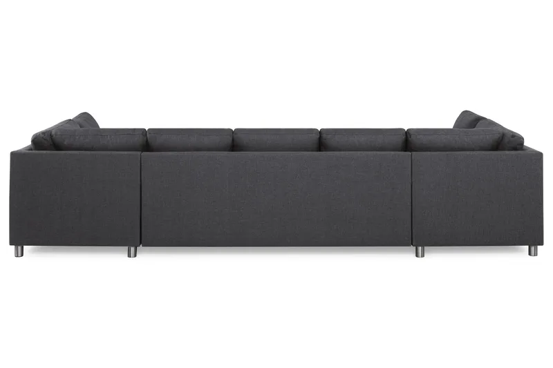 Crazy 5-seters U-formet Sofa med Dobbel Sjeselong i Stoff - Mørk grå - Møbler - Sofaer - U-sofa