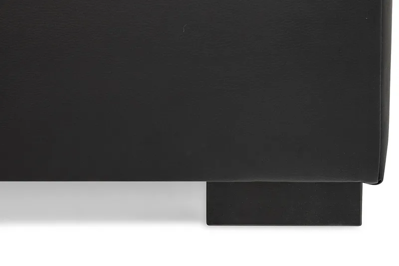 Crazy 5-seters Venstrevendt U-formet Sofa med Divan og Sjeselong i Kunstlær - Svart - Møbler - Sofaer - U-sofa