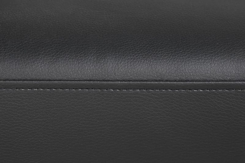 Crazy 5-seters Venstrevendt U-formet Sofa med Divan og Sjeselong i Kunstlær - Svart - Møbler - Sofaer - U-sofa