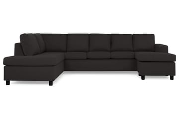 Crazy 5-seters Venstrevendt U-formet Sofa med Divan og Sjeselong i Stoff - Antrasitt - Møbler - Sofaer - U-sofa