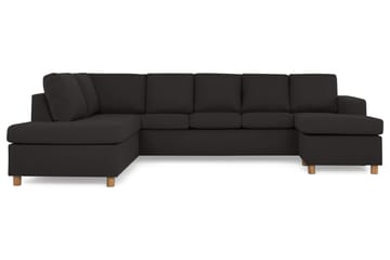 Crazy 5-seters Venstrevendt U-formet Sofa med Divan og Sjeselong i Stoff