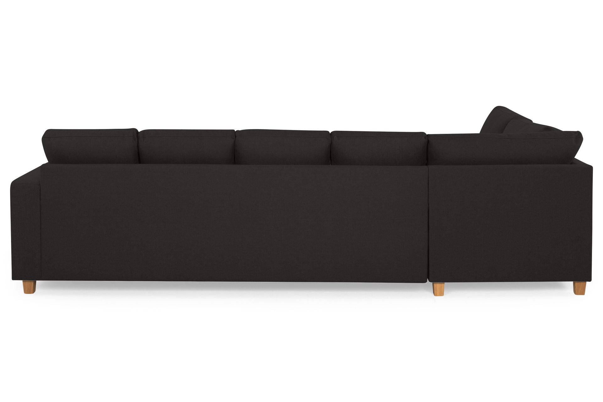 Crazy 5-seters Venstrevendt U-formet Sofa med Divan og Sjeselong i Stoff - Antrasitt - Møbler - Sofaer - U-sofa