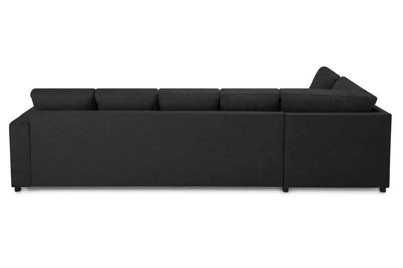 Crazy 5-seters Venstrevendt U-formet Sofa med Divan og Sjeselong i Stoff - Antrasitt - M øbler - Sofaer - U-sofa