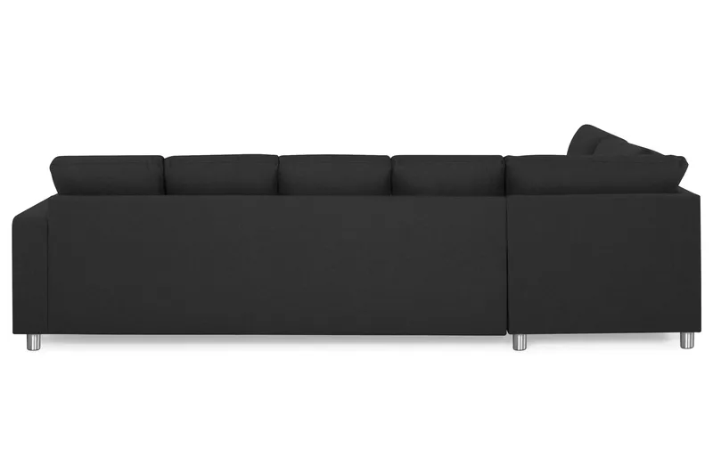 Crazy 5-seters Venstrevendt U-formet Sofa med Divan og Sjeselong i Stoff - Antrasitt - Møbler - Sofaer - U-sofa