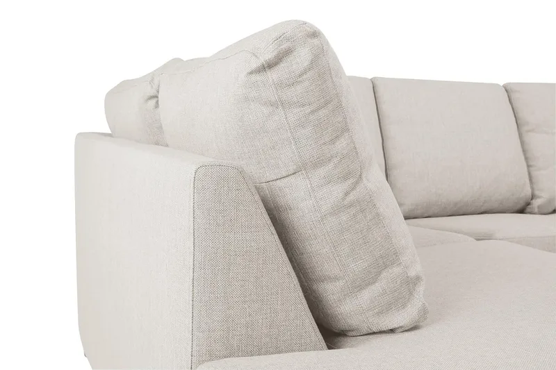 Crazy 5-seters Venstrevendt U-formet Sofa med Divan og Sjeselong i Stoff - Beige - M øbler - Sofaer - U-sofa
