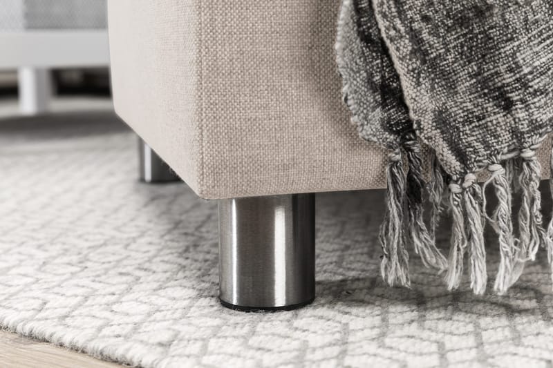 Crazy 5-seters Venstrevendt U-formet Sofa med Divan og Sjeselong i Stoff - Beige - Møbler - Sofaer - U-sofa