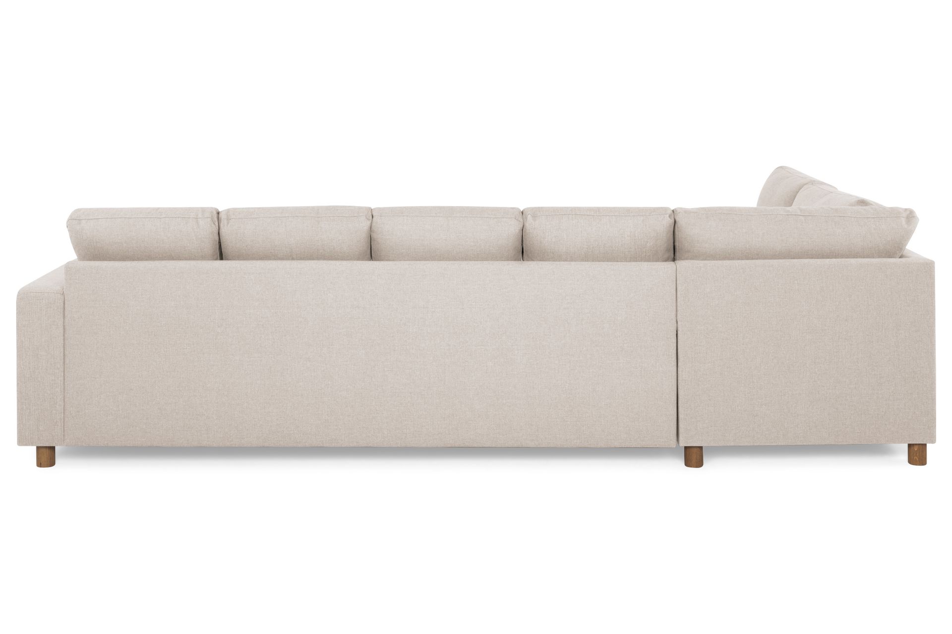 Crazy 5-seters Venstrevendt U-formet Sofa med Divan og Sjeselong i Stoff - Beige - Møbler - Sofaer - U-sofa