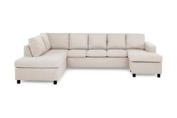 Crazy 5-seters Venstrevendt U-formet Sofa med Divan og Sjeselong i Stoff
