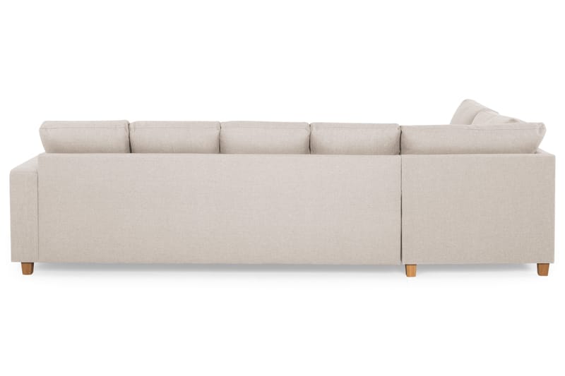 Crazy 5-seters Venstrevendt U-formet Sofa med Divan og Sjeselong i Stoff - Beige - Møbler - Sofaer - U-sofa