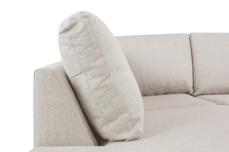 Crazy 5-seters Venstrevendt U-formet Sofa med Divan og Sjeselong i Stoff - Beige - Møbler - Sofaer - U-sofa