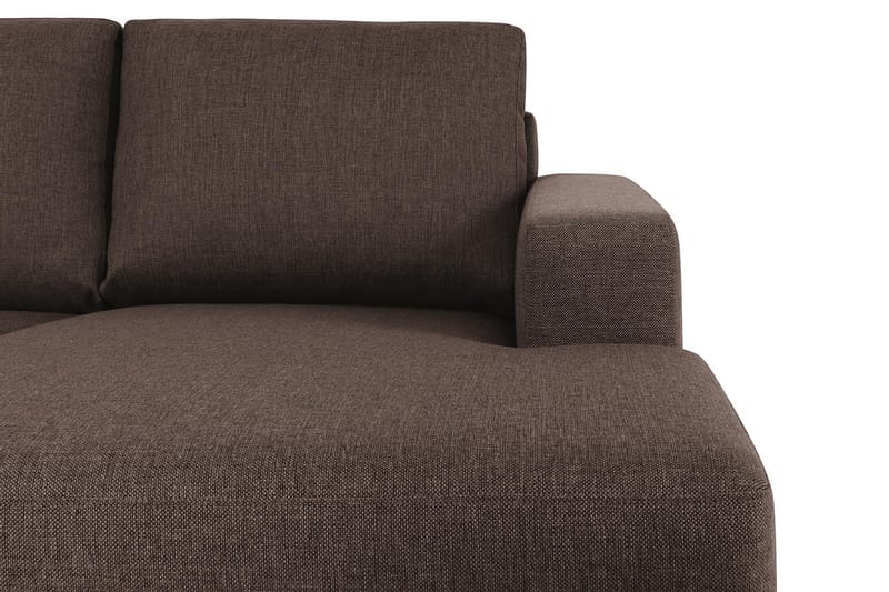 Crazy 5-seters Venstrevendt U-formet Sofa med Divan og Sjeselong i Stoff - Brun - Møbler - Sofaer - U-sofa